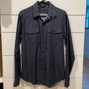 Mens Theory Denim Dress Shirt